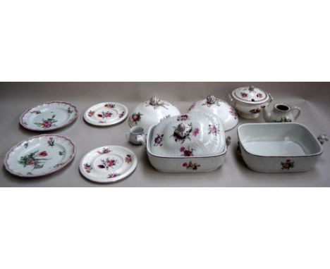 A selection of ceramics, to include two large rectangular dishes, together with four plates, two of them made by 'Luneville',