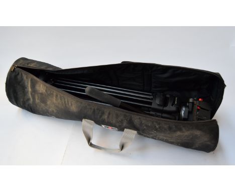 A black Manfrotto tripod with Manfrotto 503 head