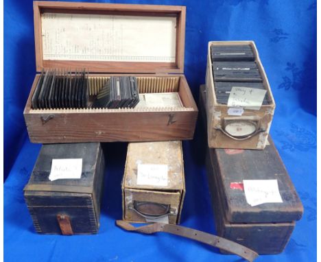 A COLLECTION OF VICTORIAN MAGIC LANTERN SLIDES various subjects, including abbeys, topography, art, Dr Livingstone, Salvation