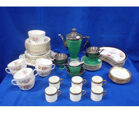 AN ART DECO PART COFFEE SERVICE with a Minton Marlow part tea service, and other tableware sets