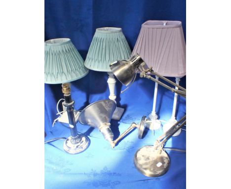 A PAIR OF LAURA ASHLEY TABLE LAMPS and other lighting