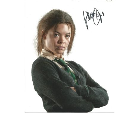 Scarlett Byrne Harry Potter hand signed 10x8 photo. This beautiful hand signed photo depicts Scarlett Byrne as Pansy Parkinso