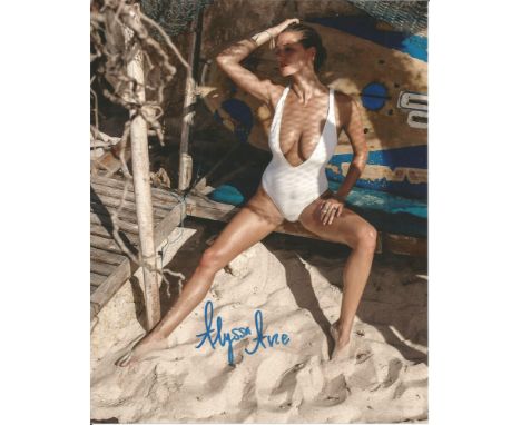 Alyssa Arce Playboy Playmate signed 10x8 photo. This beautiful hand signed photo depicts Alyssa Arce, Playboy Model and Playm