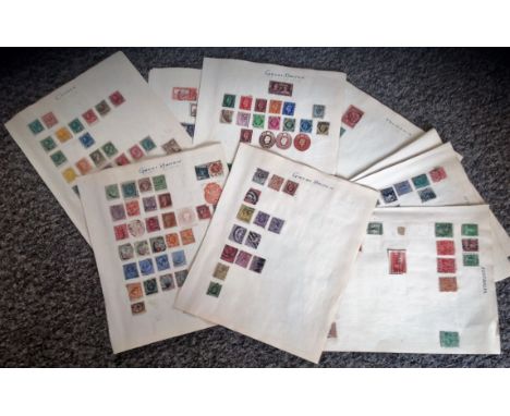 GB and Commonwealth stamp collection 17 album pages dating pre 1950s countries include GB, Australia , Canada, India and New 