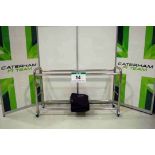 A Stainless Steel Double Stack Tyre Rack complete with Pole & End Soft Covers