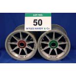 Two OZ 2014 F1 Front Wheel Rims, fitted Captive Wheel Nuts & Tyre Pressure Monitoring