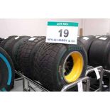 Two 2012 Show Rear Wheel Rims mounted with PIRELLI Wet Show Tyres