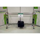 A Stainless Steel Double Stack Tyre Rack complete with Pole & End Soft Covers