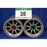 Two OZ 2014 F1 Front Wheel Rims, fitted Captive Wheel Nuts & Tyre Pressure Monitoring