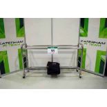A Stainless Steel Double Stack Tyre Rack complete with Pole & End Soft Covers