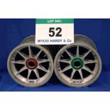 Two OZ 2014 F1 Front Wheel Rims, fitted Captive Wheel Nuts & Tyre Pressure Monitoring
