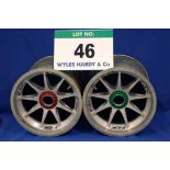 Two OZ 2014 F1 Front Wheel Rims, fitted Captive Wheel Nuts & Tyre Pressure Monitoring