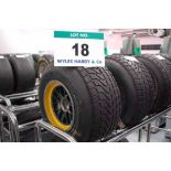 Two 2011 Show Front Wheel Rims mounted with PIRELLI Wet Show Tyres