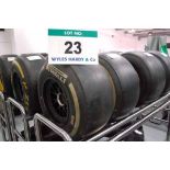 Two 2013 Show Front Wheel Rims mounted with PIRELLI Slick Show Tyres