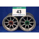 Two OZ 2014 F1 Front Wheel  Rims, fitted Captive Wheel Nuts & Tyre Pressure Monitoring