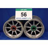 Two OZ 2014 F1 Front Wheel Rims, fitted Captive Wheel Nuts & Tyre Pressure Monitoring
