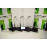 Four Stainless Steel Tyre Movers each complete with Plastic Platform