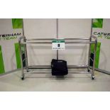 A Stainless Steel Double Stack Tyre Rack complete with Pole & End  Soft Covers