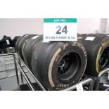 Two 2013 Show Rear Wheel Rims mounted with PIRELLI Slick Show Tyres