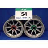 Two OZ 2014 F1 Front Wheel Rims, fitted Captive Wheel Nuts & Tyre Pressure Monitoring