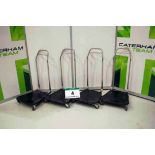 Four Stainless Steel Tyre Movers each complete with Plastic Platform