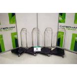 Four Stainless Steel Tyre Movers each complete with Plastic Platform