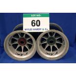 Two OZ 2014 F1 Rear Wheel Rims, fitted Captive Wheel Nuts & Tyre Pressure Monitoring