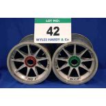 Two OZ 2014 F1 Front Wheel Rims, fitted Captive Wheel Nuts & Tyre Pressure Monitoring