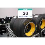 Two 2011 Show Wheel Rims mounted with PIRELLI Slick Show Tyres (One Front & One Rear)