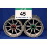 Two OZ 2014 F1 Front Wheel Rims, fitted Captive Wheel Nuts & Tyre Pressure Monitoring