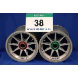 Two OZ 2014 F1 Front Wheel Rims, fitted Captive Wheel Nuts & Tyre Pressure Monitoring