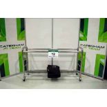 A Stainless Steel Double Stack Tyre Rack complete with Pole & End Soft Covers