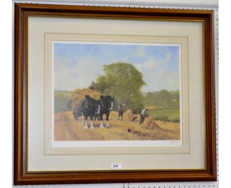 John Trinket, by and after, Haycart Harvest, No 520/850, signed 
