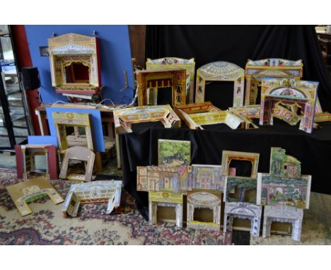 A electro mechanical puppet theatre, hand made wooden multi sectional theatre with built in lighting etc, complete with a ver