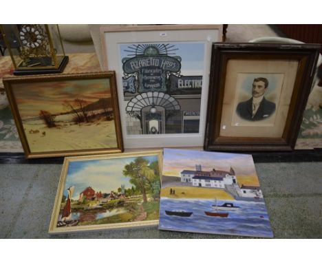 Pictures and prints - coloured engraving 19th century; York; cigarette cards; qty