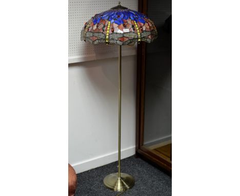 A modern Tiffany style standard lamp.