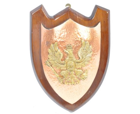 An unusual WWI First World War interest Imperial German Pickelhaube mounted cap badge / helmet brash plate. The badge of usua
