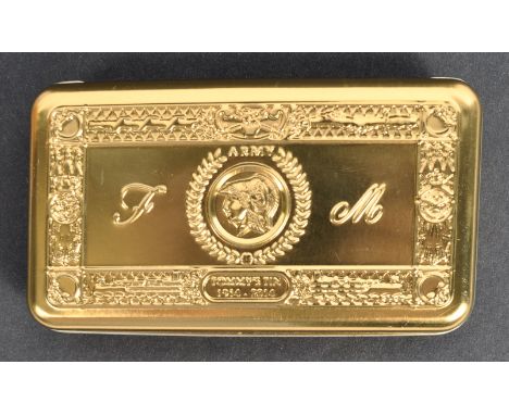 A replica c2014 WWI First World War Princess Mary Gift Tin from Fortnum &amp; Masons ( Tommy's Tin ). The tin being a reprodu