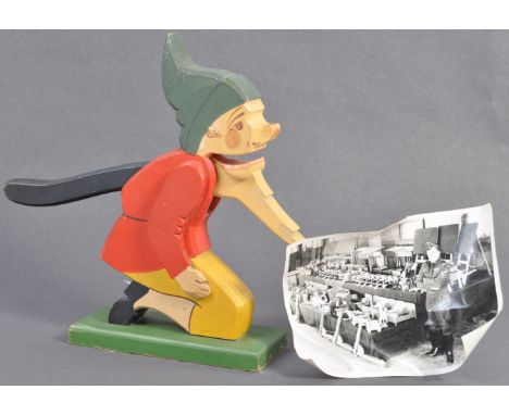 A rare and charming original WWII Second World War 1940's Prisoner of War handmade wooden ' Gnome ' nutcracker toy, by repute