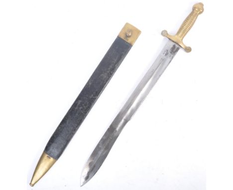 A rare antique 19th century French (or Russian) ' Gladius ' Pattern Model 1834 Pioneers Sawback sword, as issued to other ran