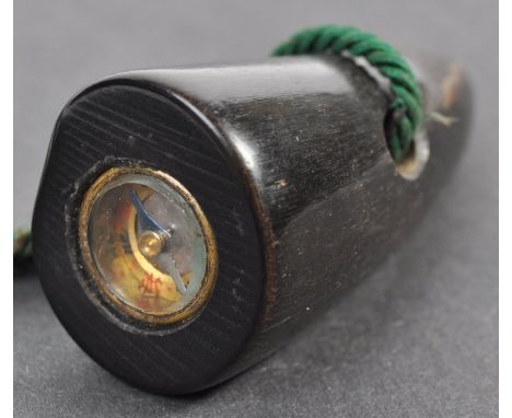An unusual presumed original WWII Second World War MI9 type duffle coat / overcoat button / toggle with inset miniature escap