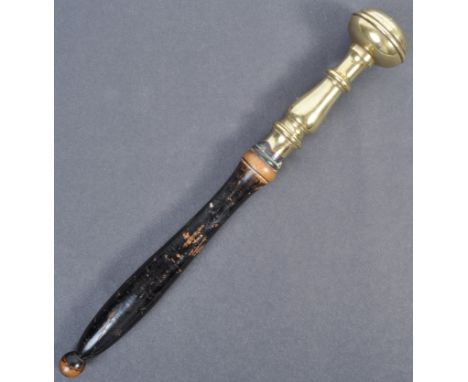 A rare and unusual local interest 19th century Victorian Bristol Parish Police officer's tipstaff / tipstave / baton. Having 