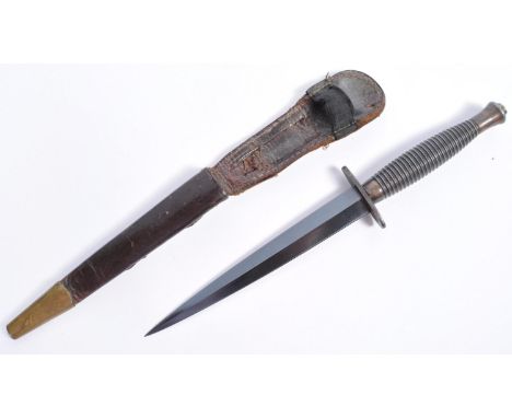 An original late WWII Second World War British Fairbairn Sykes style Third Pattern / 3rd pattern Commando fighting dagger / k