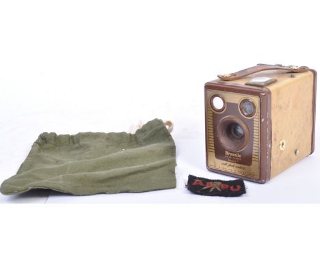 A collection of WWII Second World War items relating to the AFPU ( Army Film &amp; Photographic Unit ) including a rare cloth