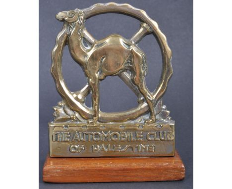 Motoring History Interest - An incredibly rare early 20th Century 1930's Palestinian ' The Automobile Club Of Palestine ' mem