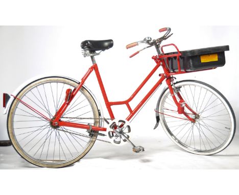 A superb 1970's retro vintage Postman's Royal Mail Post Office Bicycle Bike. Refurbished example with painted frame, later Ro