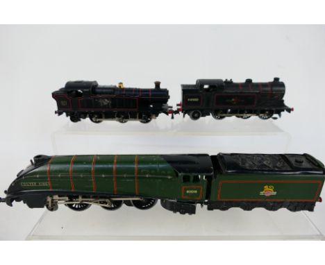 Hornby Dublo -Trix - Three unboxed OO gauge 3-rail steam locomotives. Lot consists of Class A4 4-6-0 Op.No.60016 'Silver King
