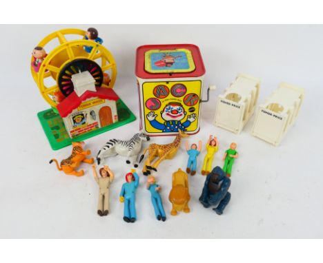 Fisher Price - Mattel.  Three loose items from Fisher Price and Mattel appearing in Excellent condition. A Mattel, musical Ja