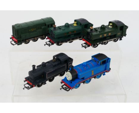 Hornby - Lima - Tri-ang - 5 x unboxed OO gauge locomotives including Thomas The Tank Engine, 2 x GWR Pannier tanks, a Diesel 