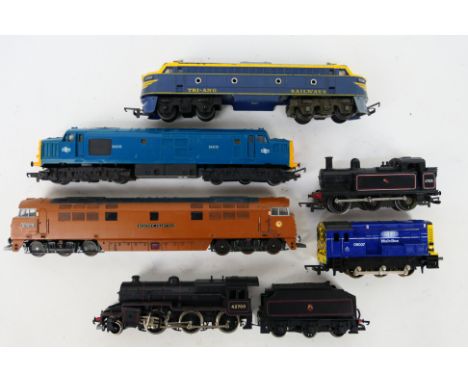 Triang - Hornby - Lima - Six unboxed OO gauge diesel and steam locomotives. Lot includes Lima Class 52 diesel Op. No.D1015 'W